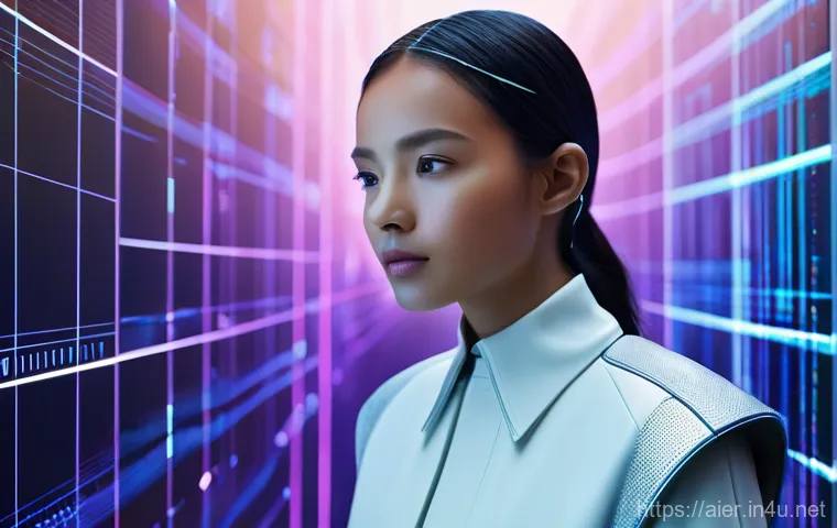 AI 프로젝트의 데이터 프라이버시 관리 - **Prompt:** "A determined female AI architect, dressed in a professional yet modern business suit, s...